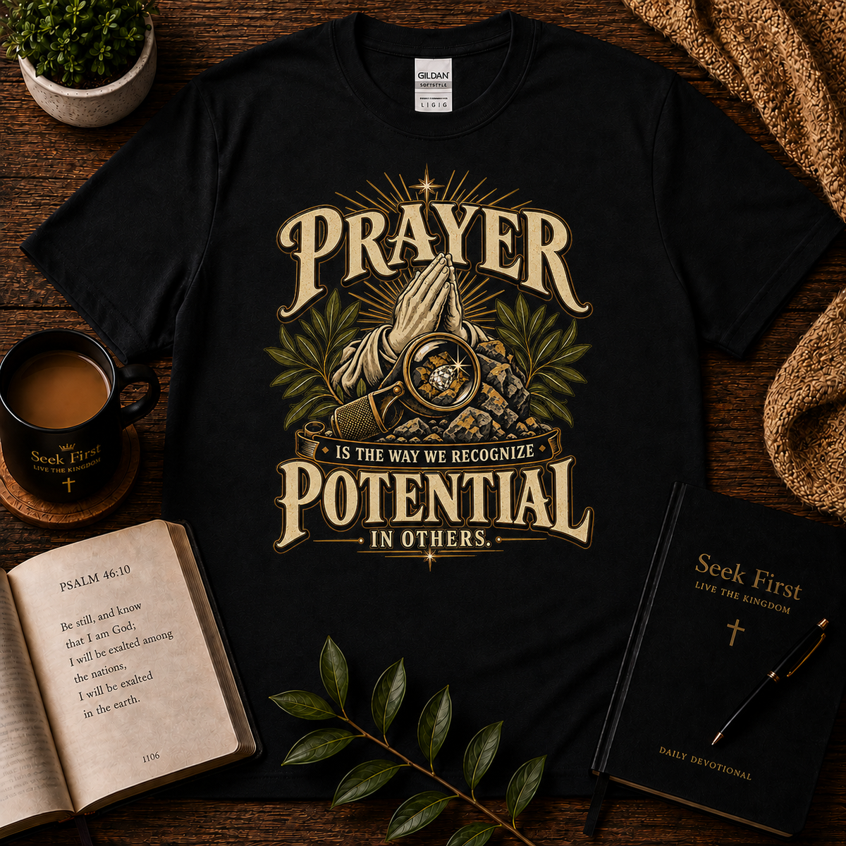 Prayer Helps Us Recognize Potential T-shirt premium Seek First hero