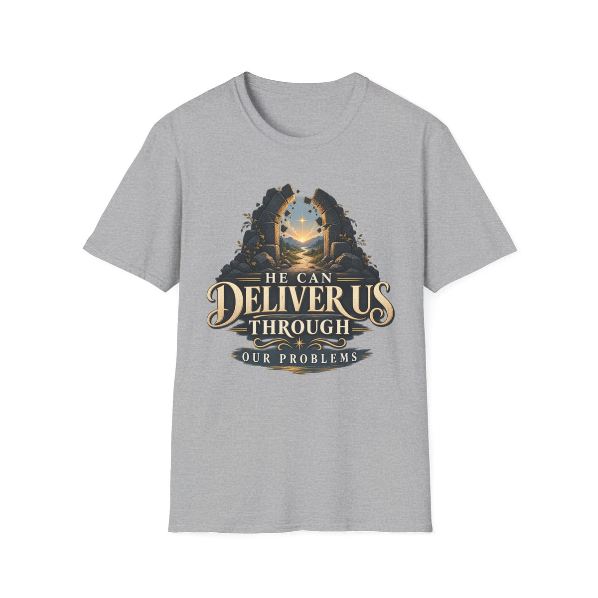 He Can Deliver Us Christian T-Shirt, front product view 4