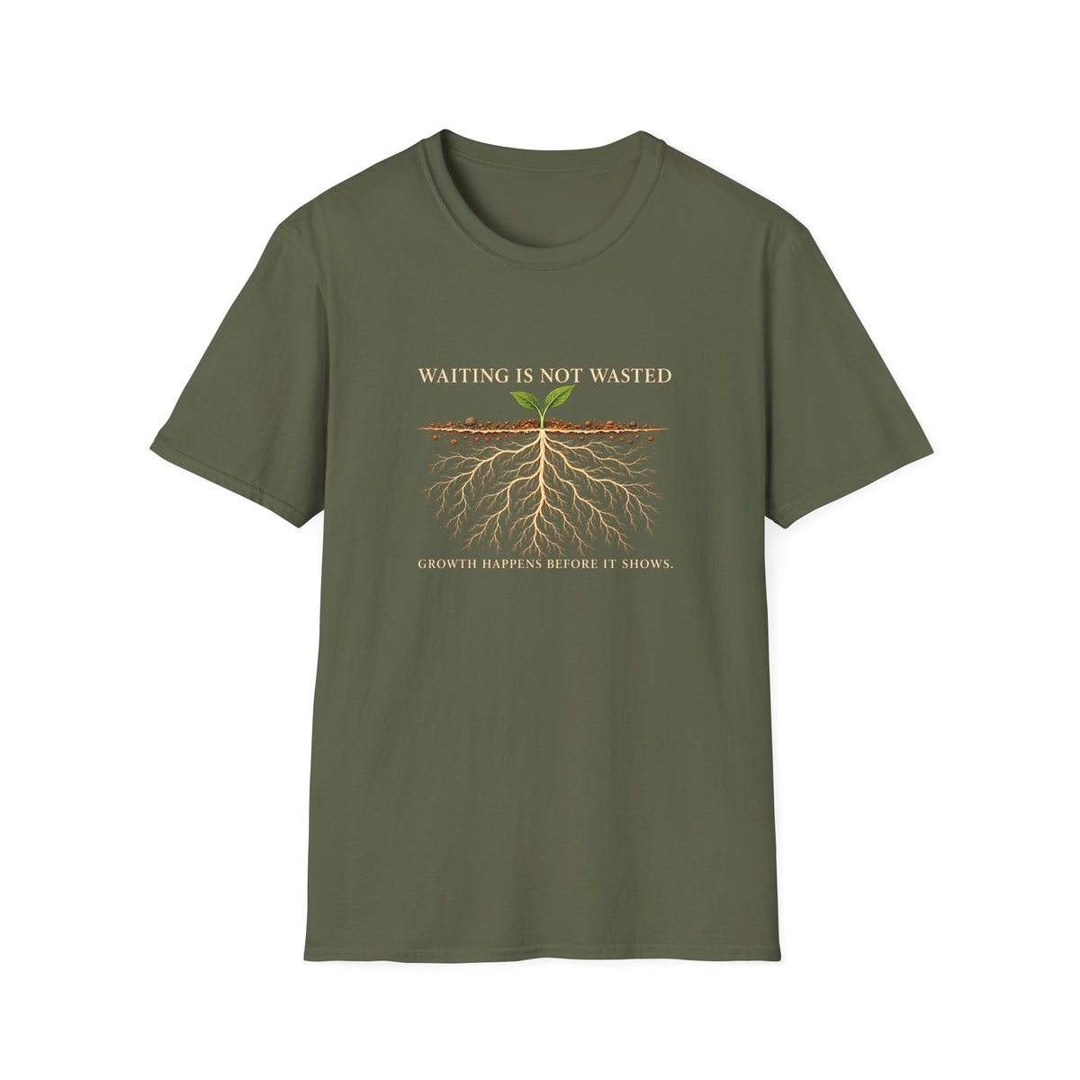 Waiting Is Not Wasted Christian T-shirt product view 3