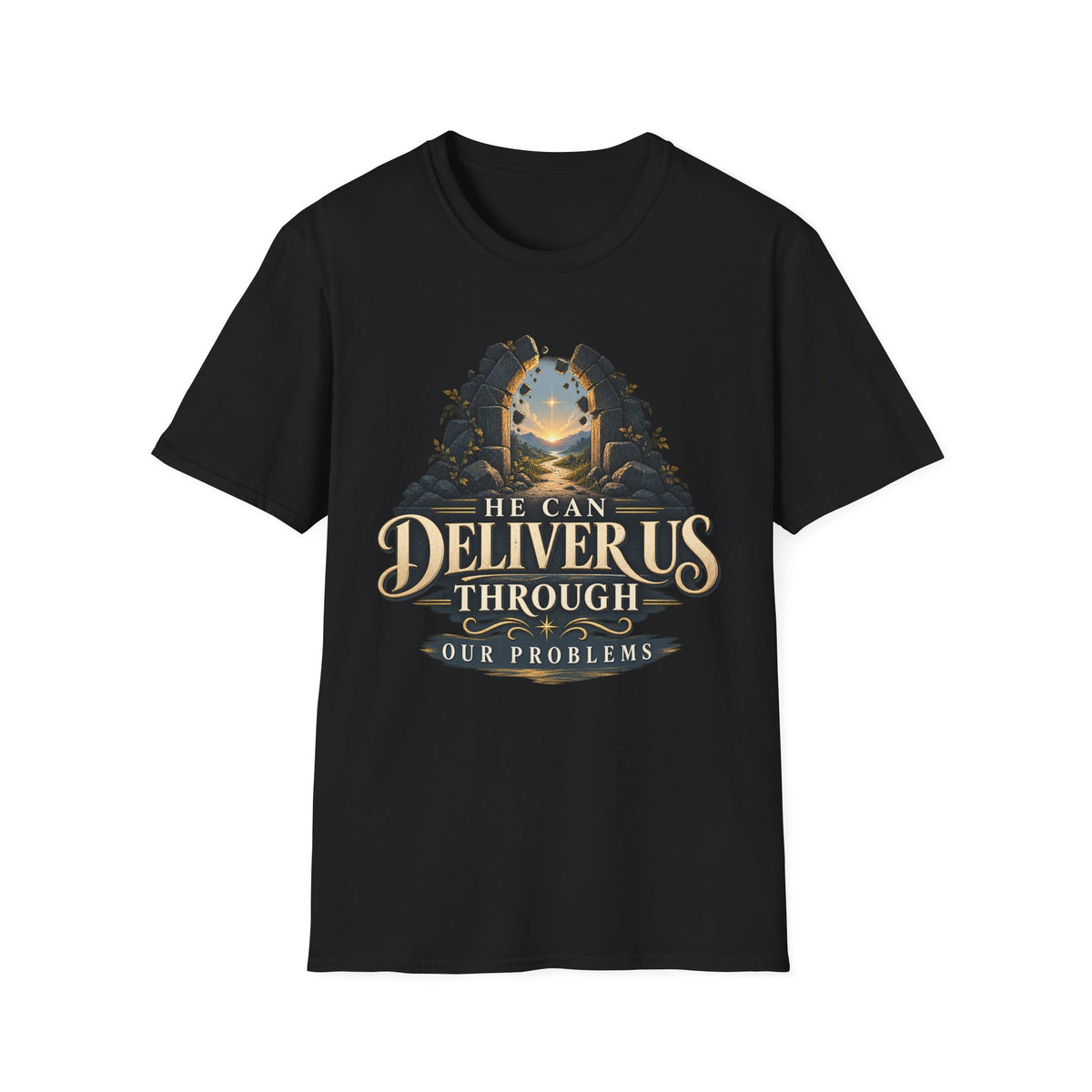 He Can Deliver Us Christian T-Shirt, front product view 2