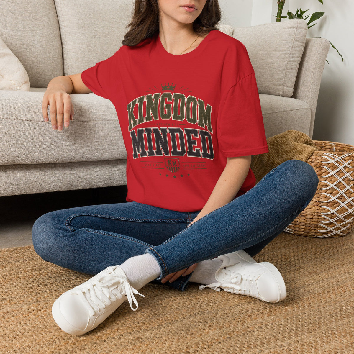 Kingdom Minded Christian T-shirt mockup Matthew 6:33