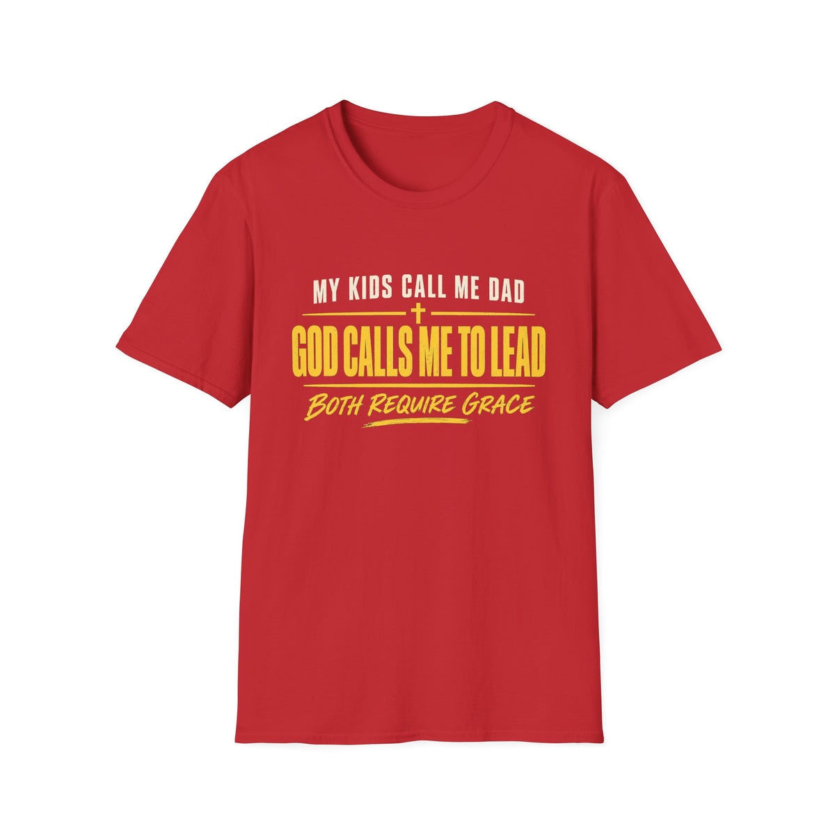 My Kids Call Me Dad, God Calls Me to Lead Gildan 64000 Christian T-Shirt – Printify product view 7