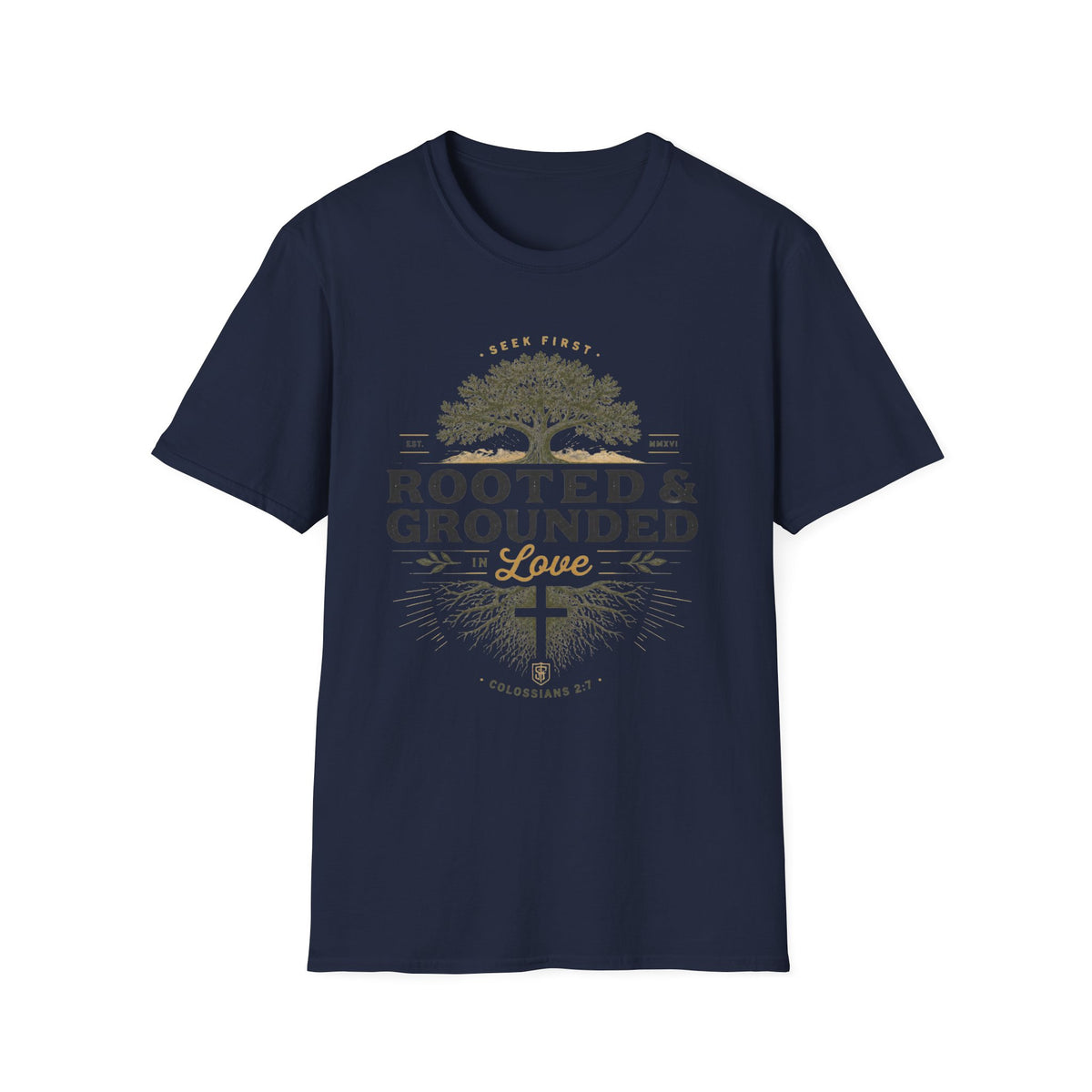 Rooted & Grounded in Love Christian T-Shirt T-shirt view 12