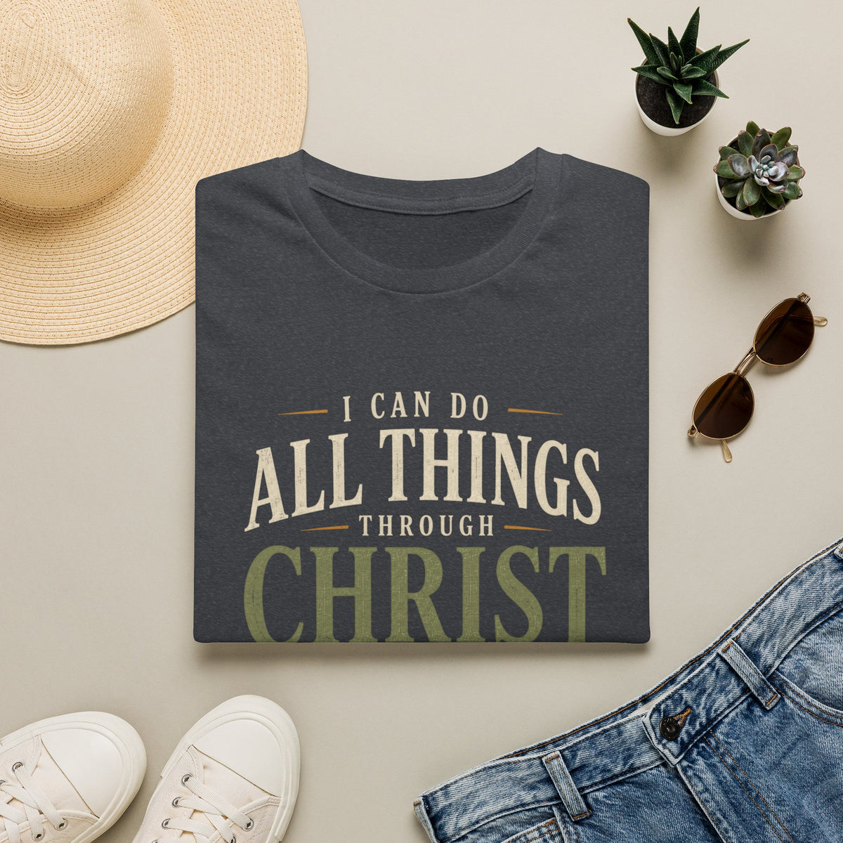 I Can Do All Things Through Christ (DARK SHIRTS) T-shirt view 6