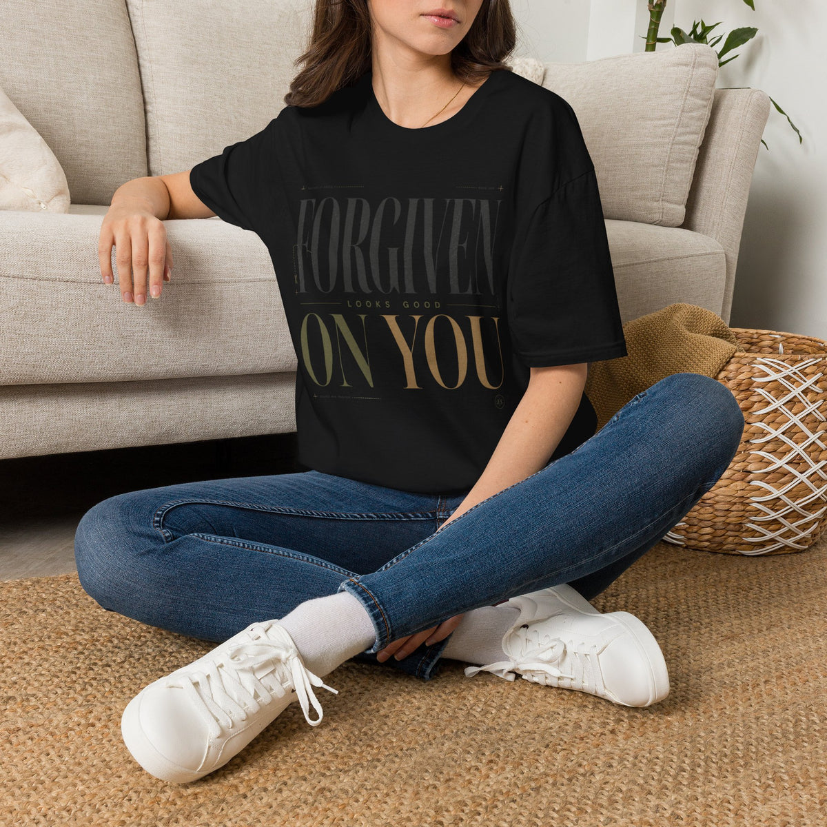 Forgiven Looks Good on You Christian T-Shirt T-shirt view 11