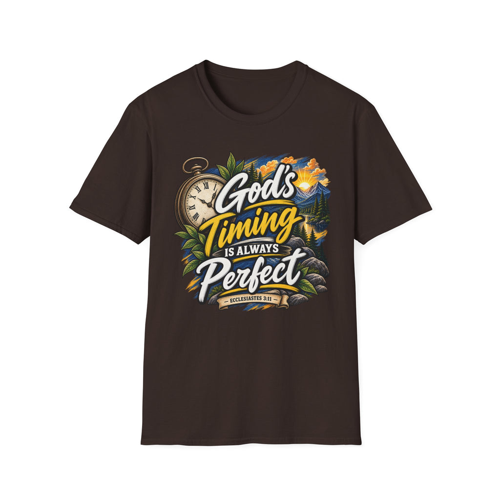 God's Timing Is Always Perfect T-Shirt — Inspirational Christian Faith Tee Printify customer-view image 7