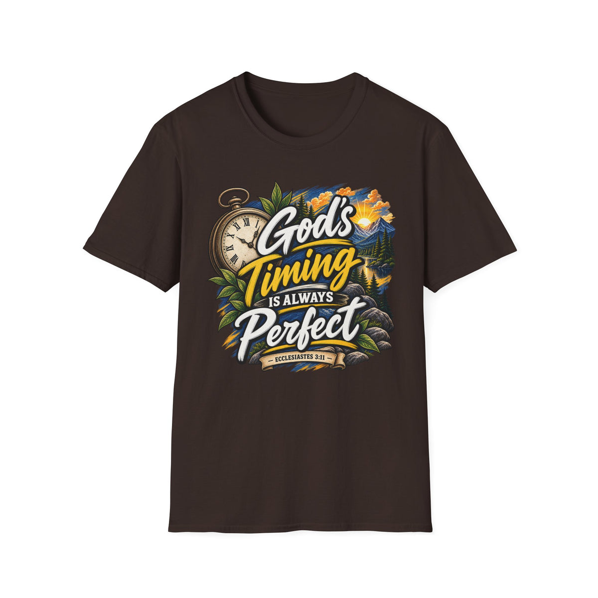 God's Timing Is Always Perfect T-Shirt — Inspirational Christian Faith Tee Printify customer-view image 7