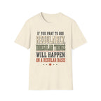 Prayer Humor Christian T-Shirt, front product view 3
