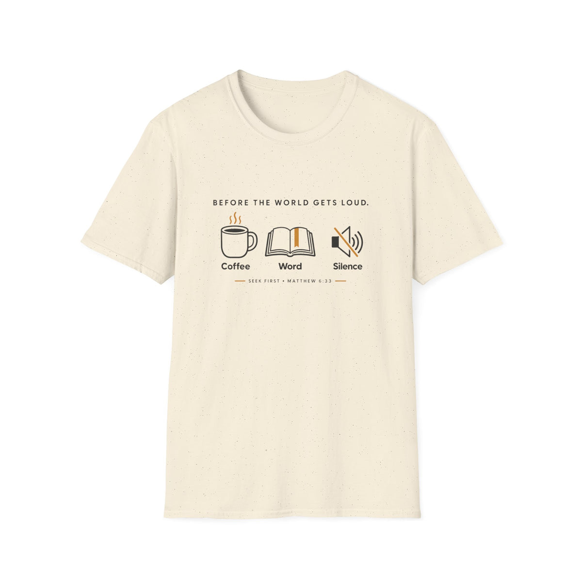Coffee. Word. Silence. Christian T-Shirt