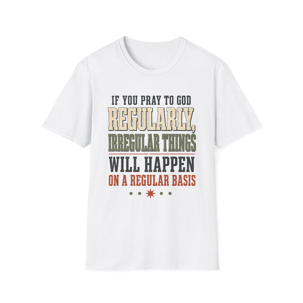 Prayer Humor Christian T-Shirt, front product view 1