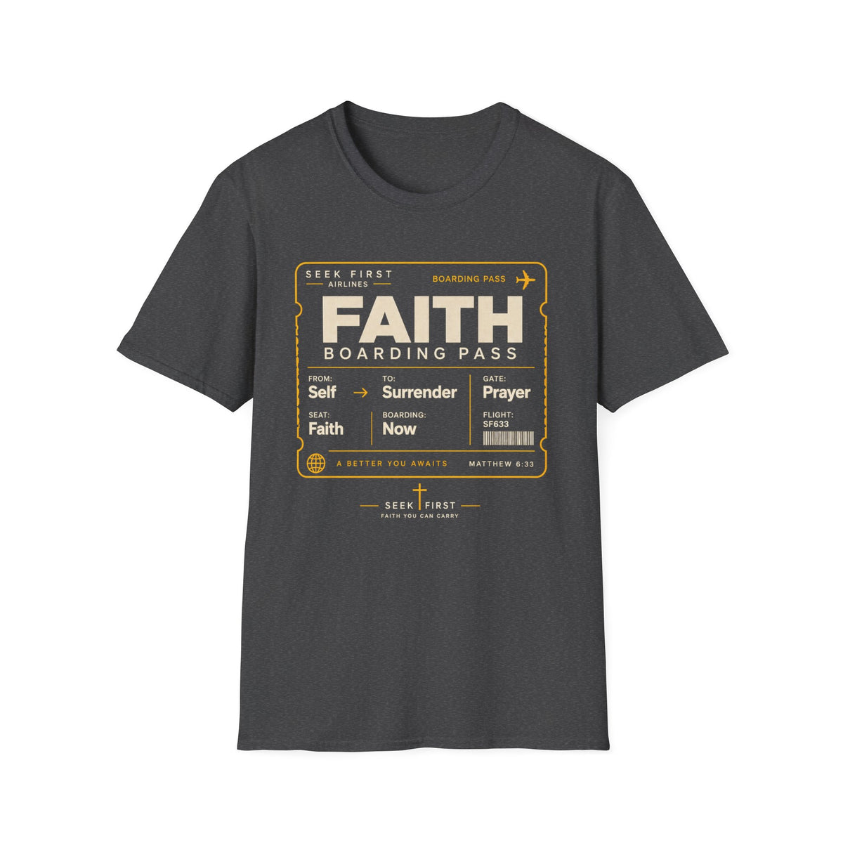 Faith Boarding Pass Christian T-Shirt