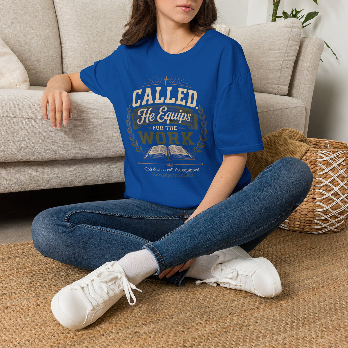 Called: He Equips for the Work Christian T-Shirt T-shirt view 3