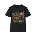 Your Faith Gets Stronger Hebrews 11:1 black Christian T-shirt front view
