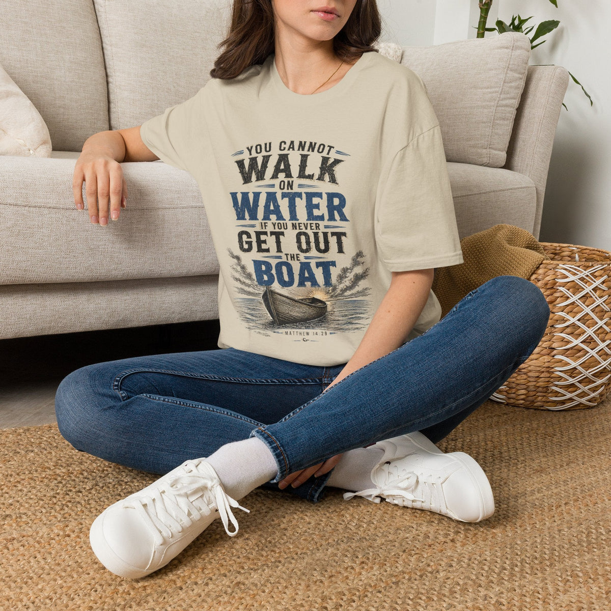 You Cannot Walk on Water If You Never Get Out the Boat T-Shirt Printify product image 13
