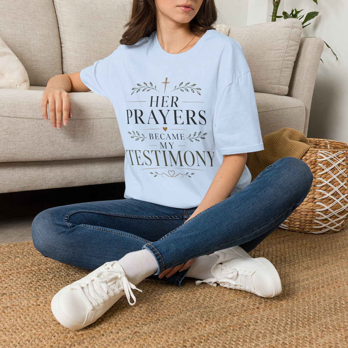 Her Prayers Became My Testimony T-shirt view 27
