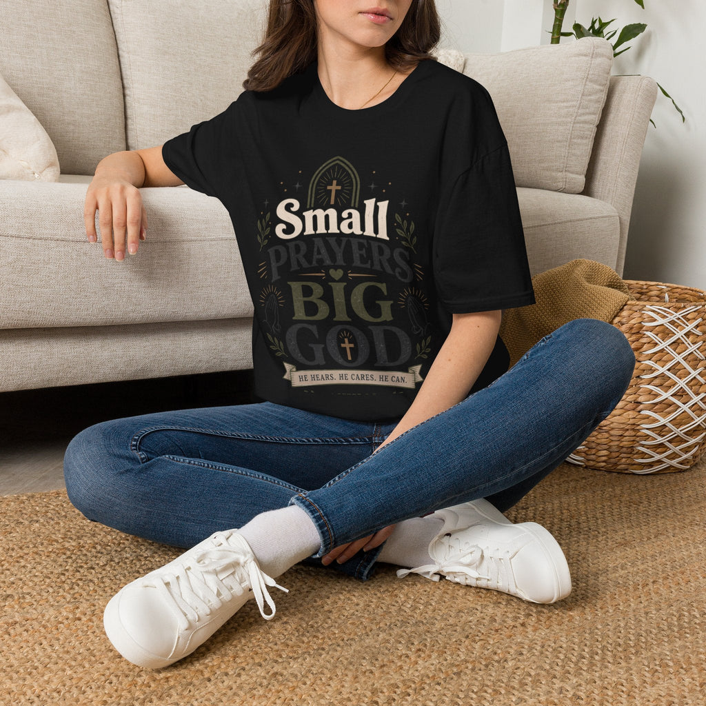 Small Prayers Big God T-Shirt – Faith-Based Christian Tee, Inspirational Prayer Shirt Printify product image 12