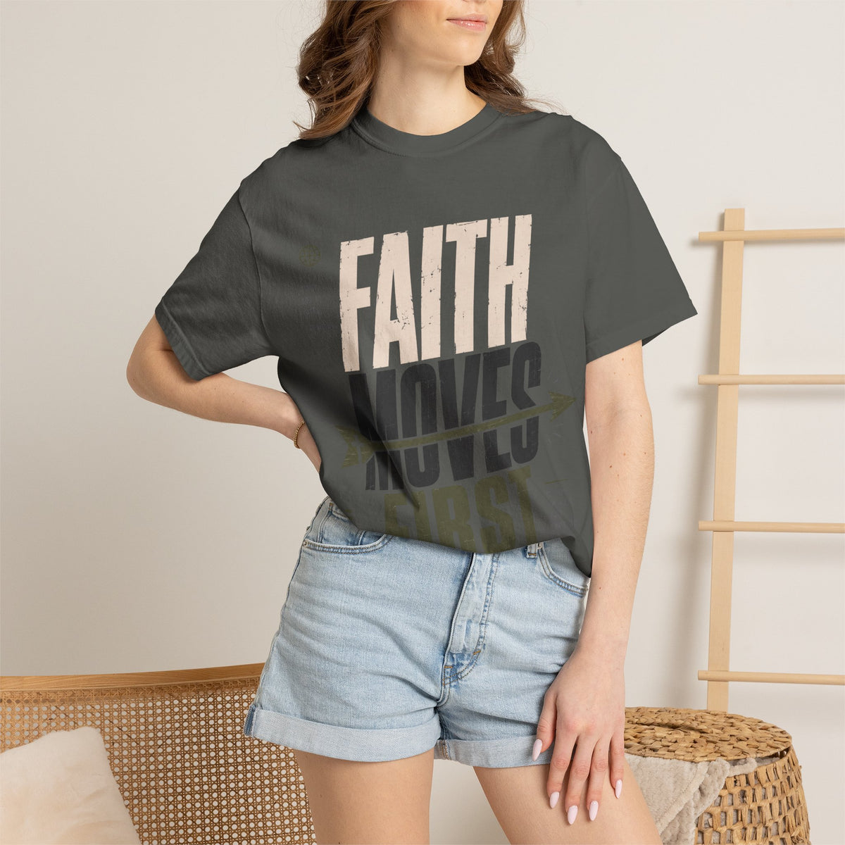 Faith Moves First T-shirt view 17