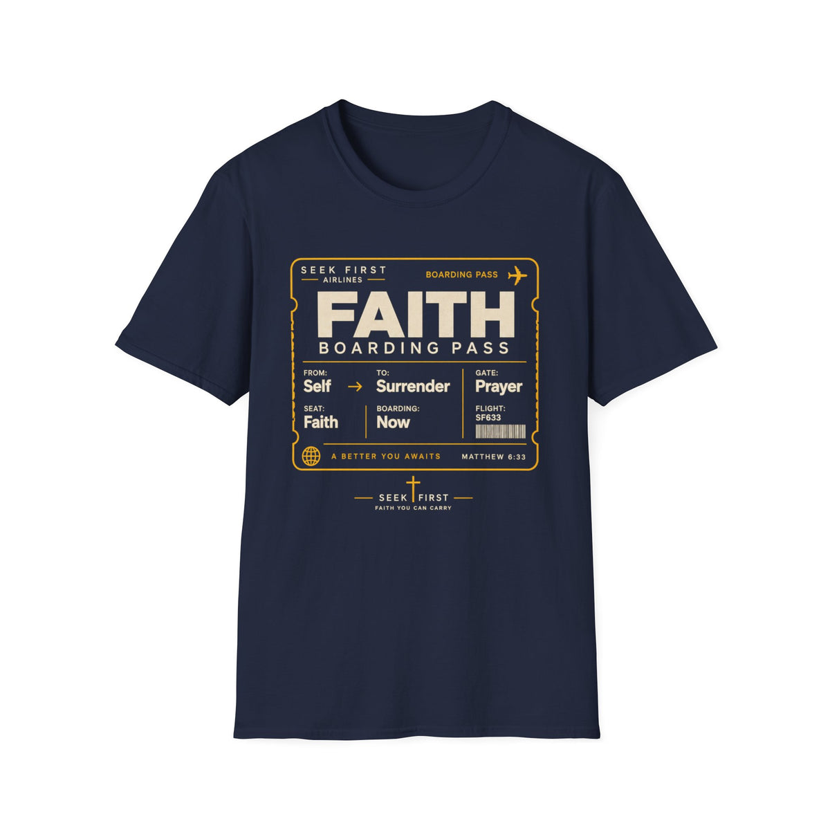 Faith Boarding Pass Christian T-Shirt