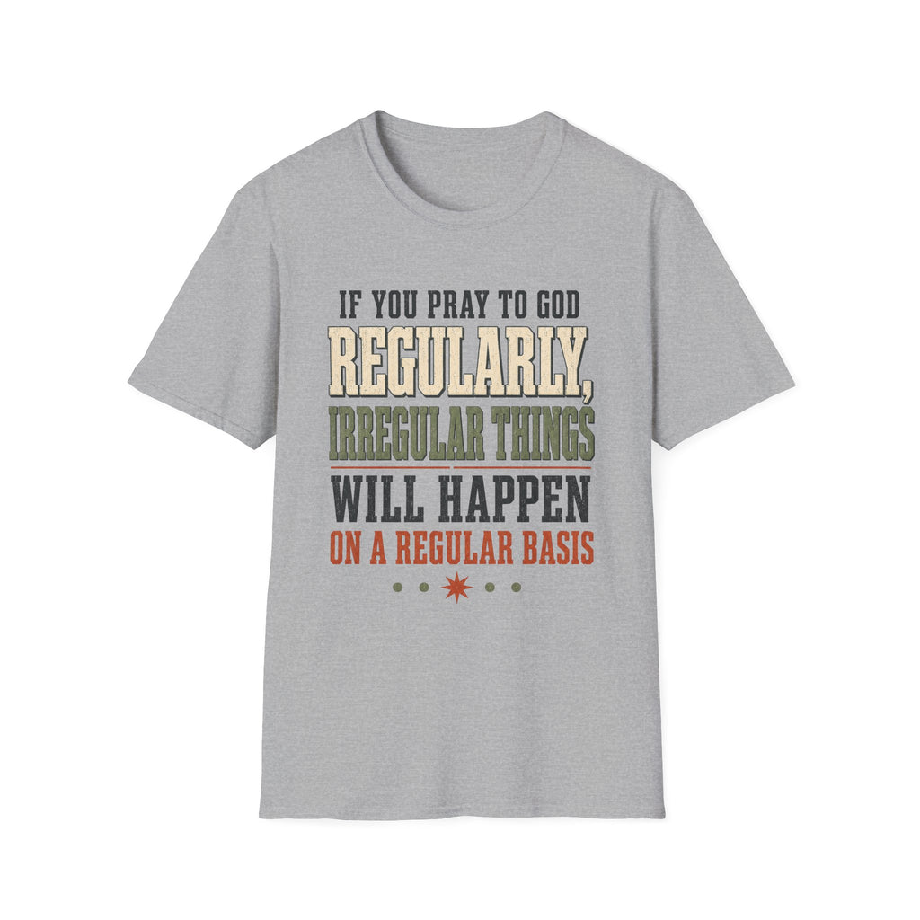 Prayer Humor Christian T-Shirt, front product view 2