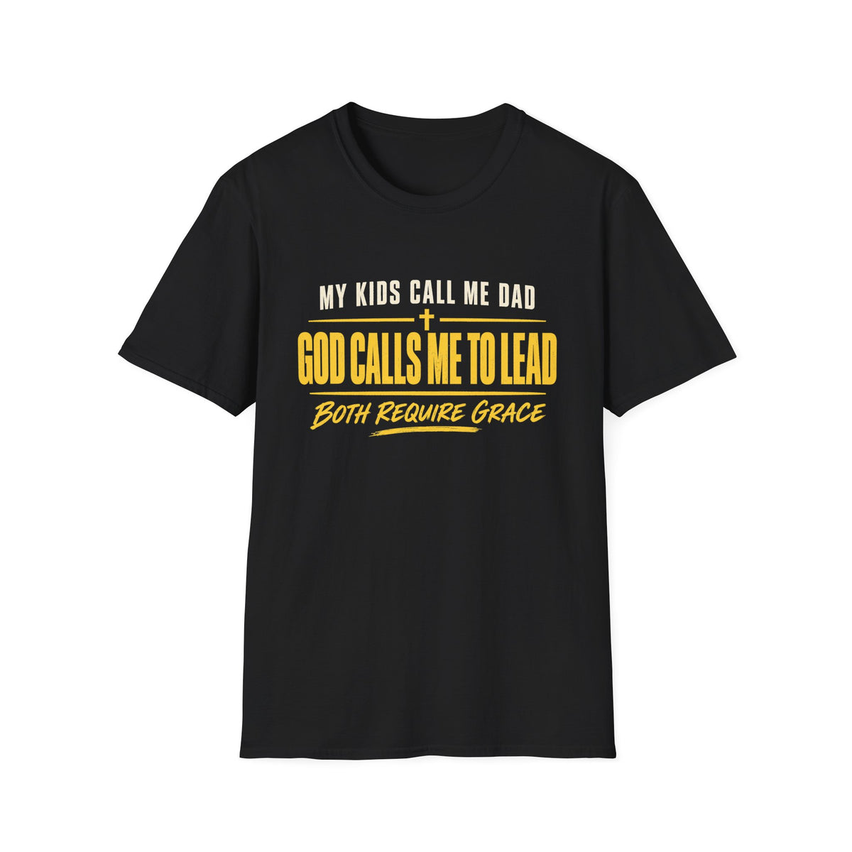 My Kids Call Me Dad, God Calls Me to Lead Gildan 64000 Christian T-Shirt – Printify product view 2