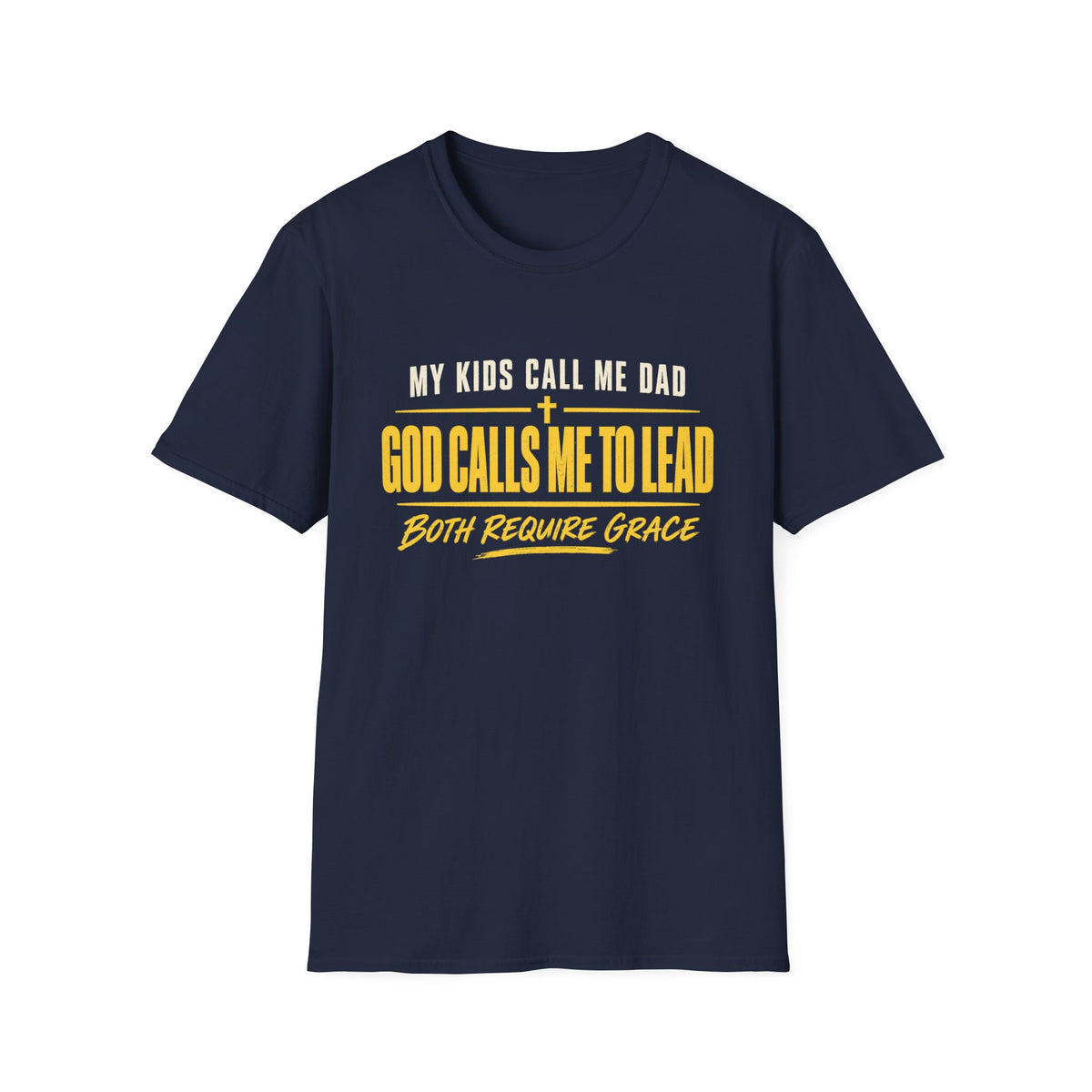 My Kids Call Me Dad, God Calls Me to Lead Gildan 64000 Christian T-Shirt – Printify product view 6