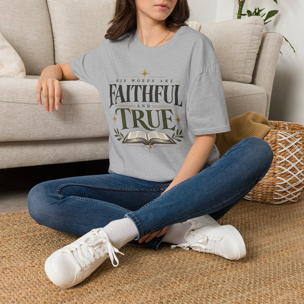 Faithful and True Christian T-Shirt, product view 3