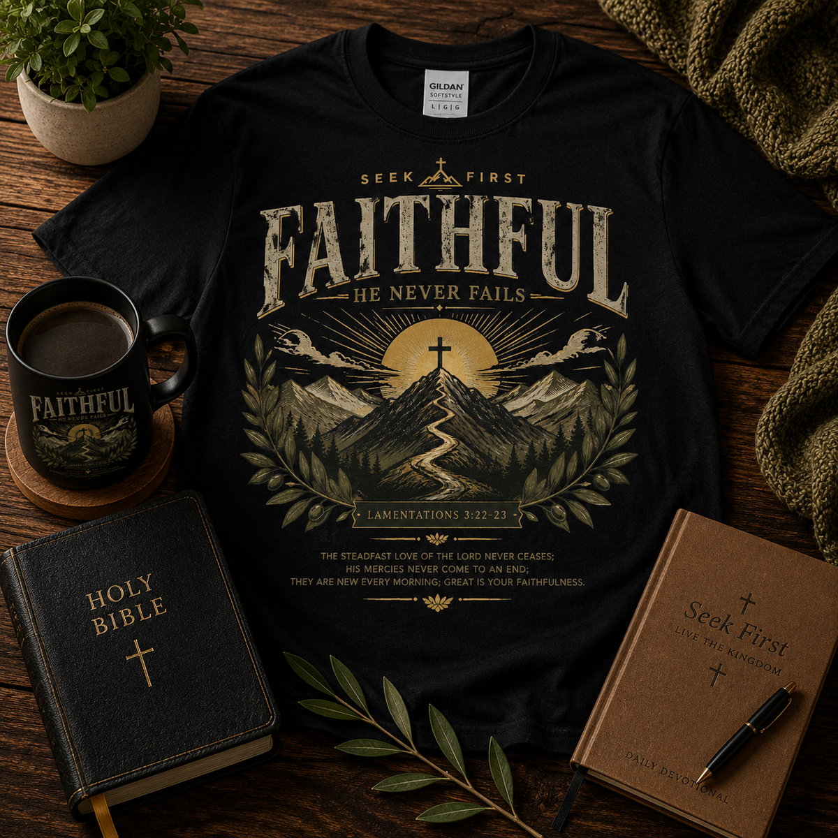 Faithful He Never Fails T-Shirt featured T-shirt image