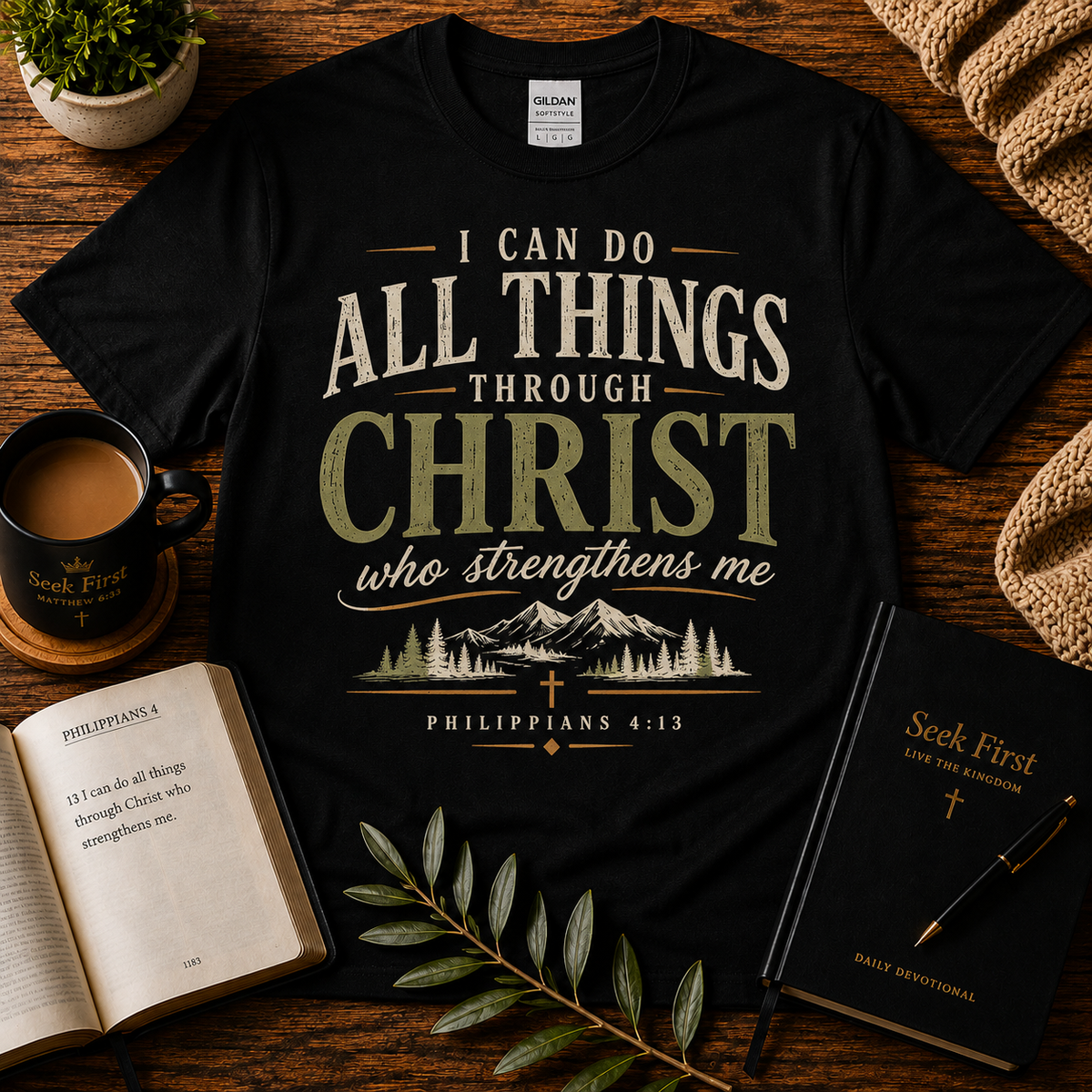 I Can Do All Things Through Christ (DARK SHIRTS) featured T-shirt image