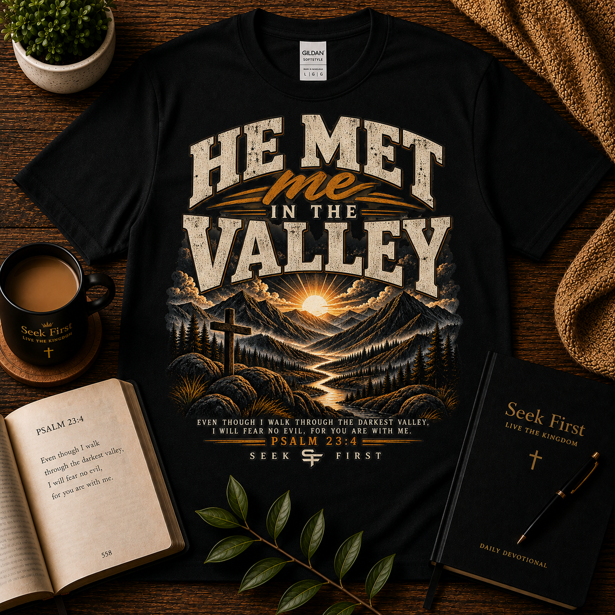 He Met Me in the Valley T-Shirt — featured product image