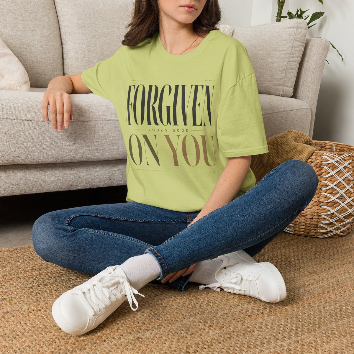 Forgiven Looks Good on You Christian T-Shirt T-shirt view 21