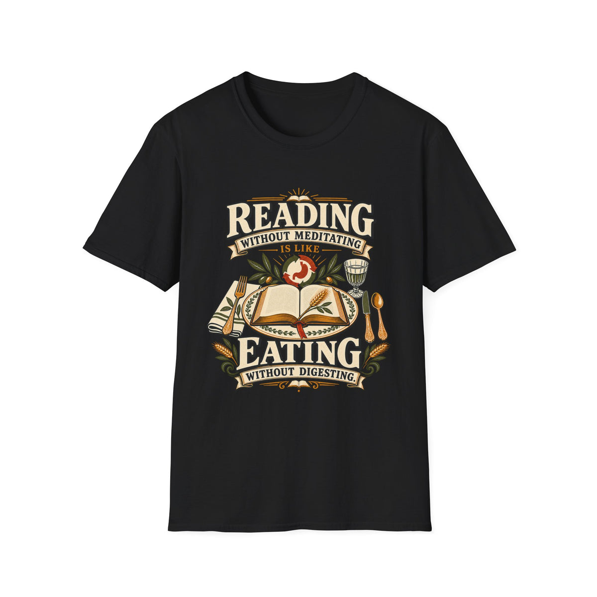 Reading Without Meditating Christian T-shirt mockup view 5