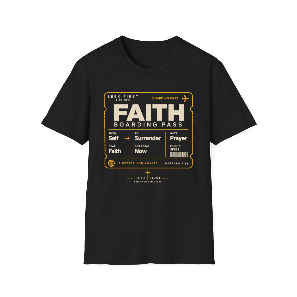 Faith Boarding Pass Christian T-Shirt