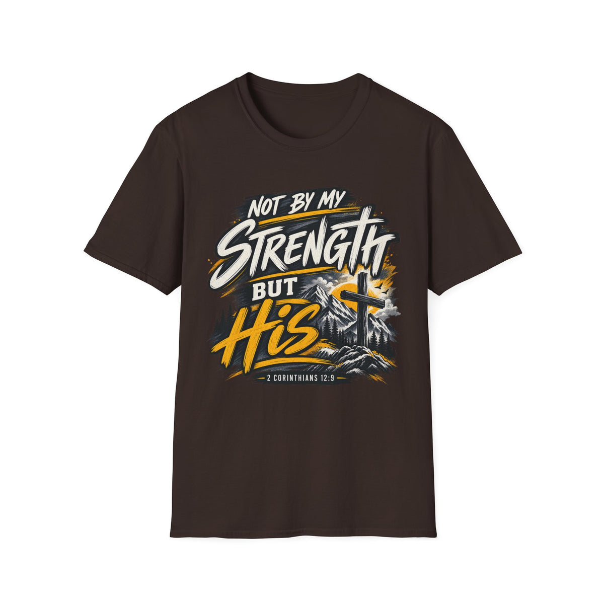 Not By My Strength But His Christian T-Shirt T-shirt view 8