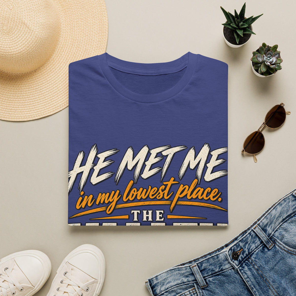 He Met Me In my Lowest Place T-Shirt — product view 8