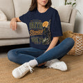 Your Faith Gets Stronger Hebrews 11:1 navy Christian T-shirt lifestyle mockup