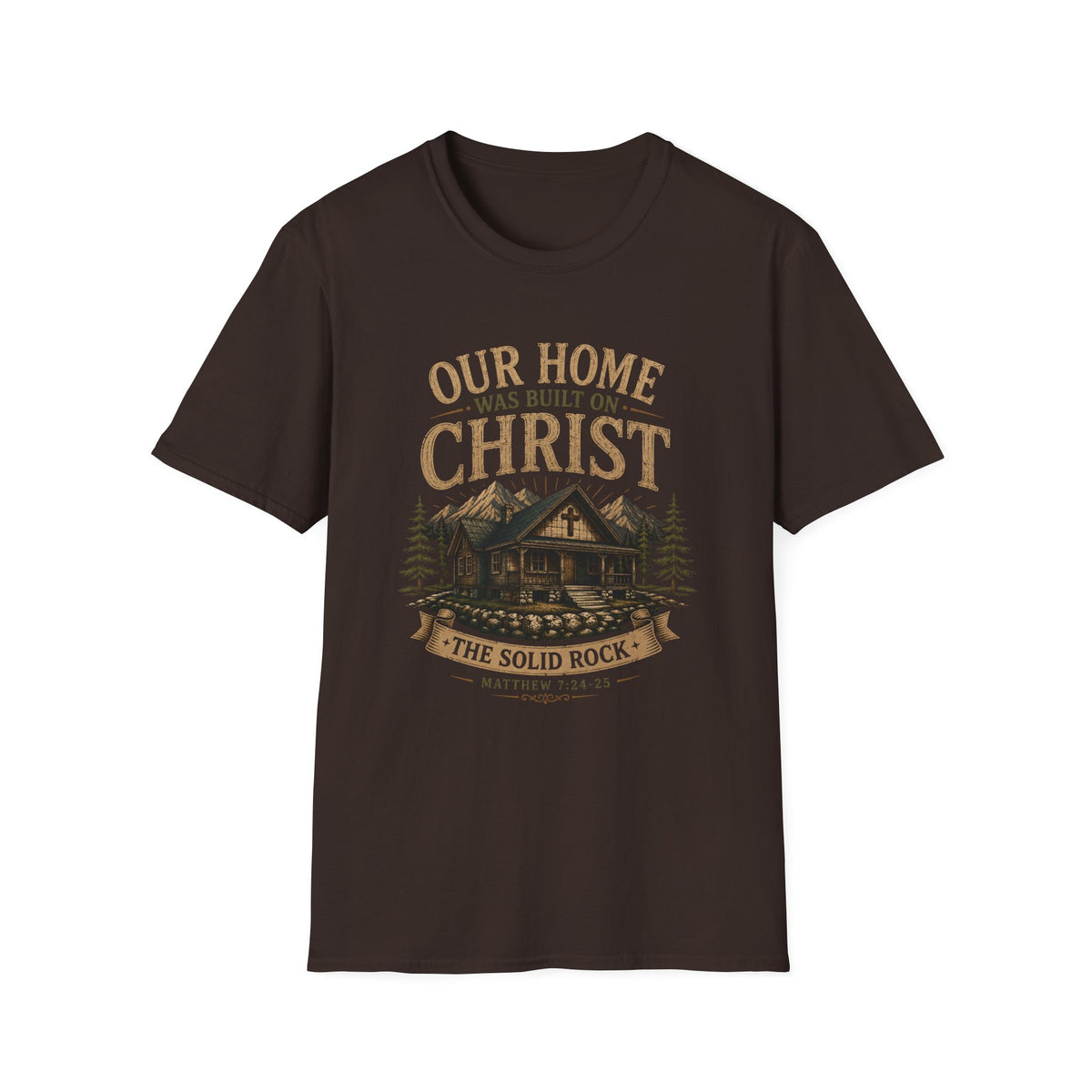 Our Home Was Built on Christ T-shirt view 10