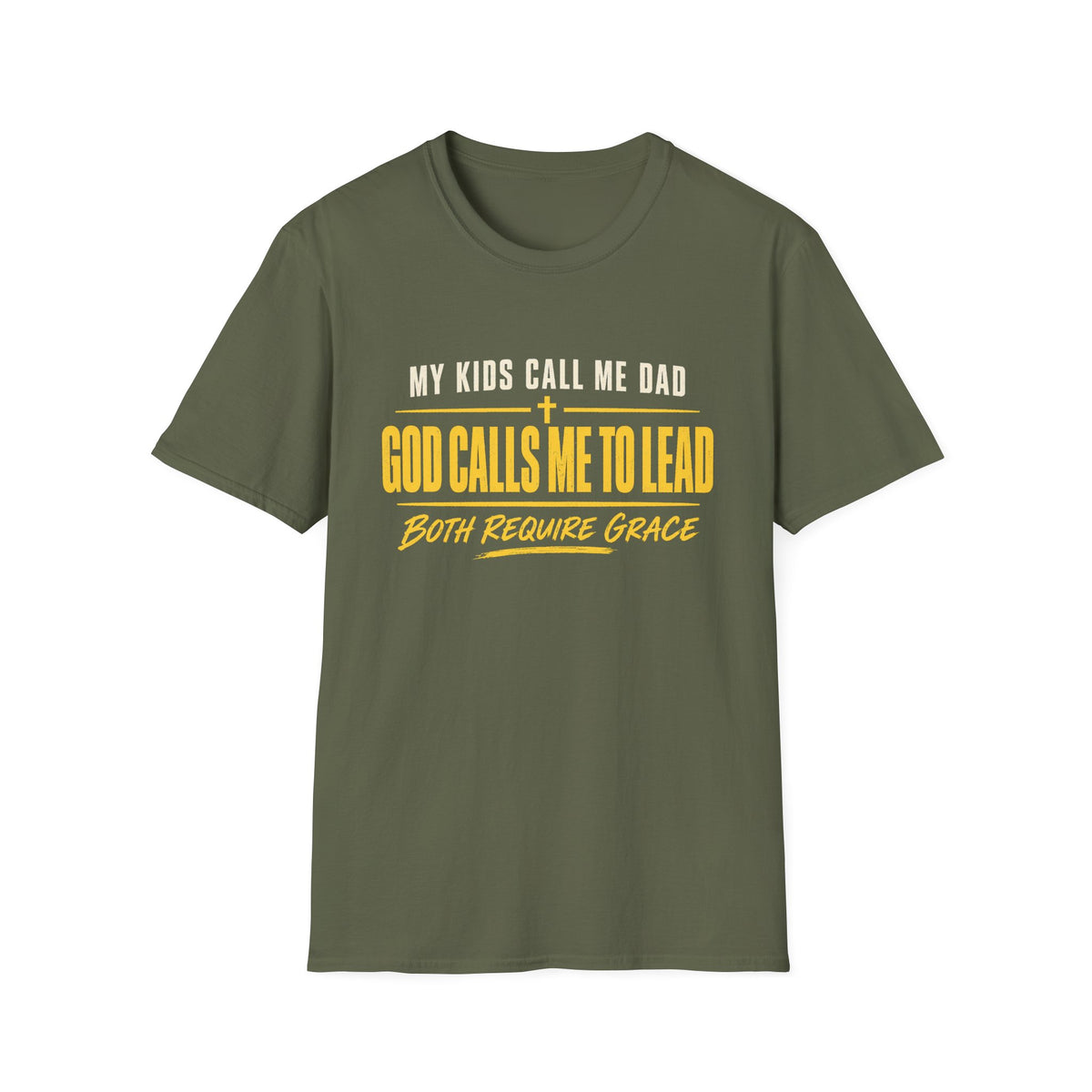 My Kids Call Me Dad, God Calls Me to Lead Gildan 64000 Christian T-Shirt – Printify product view 4