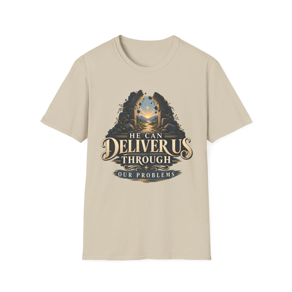 He Can Deliver Us Christian T-Shirt, front product view 3