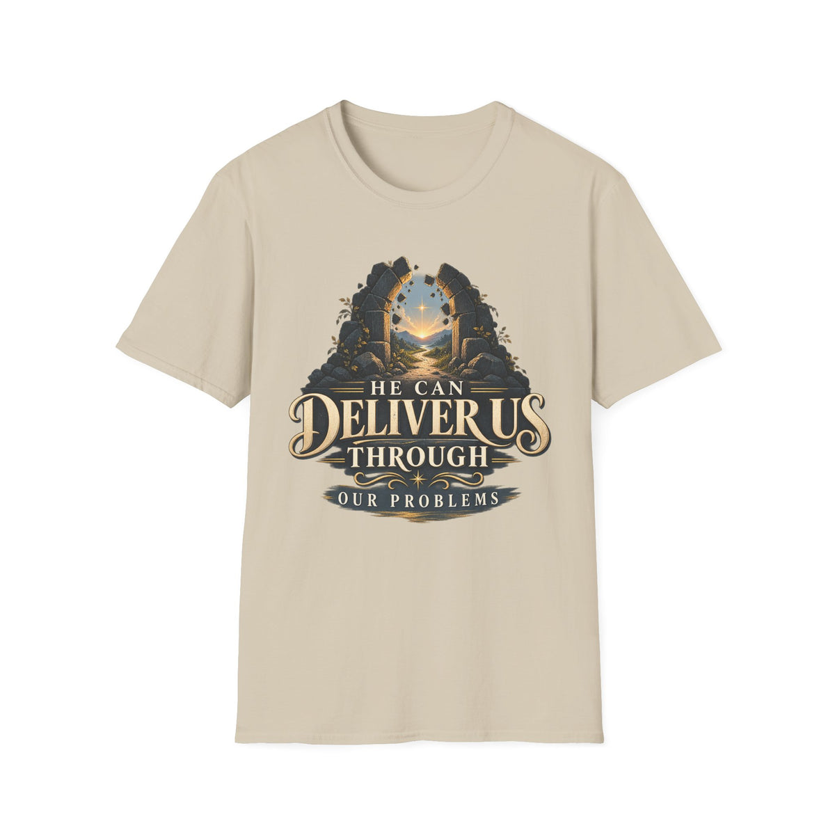 He Can Deliver Us Christian T-Shirt, front product view 3