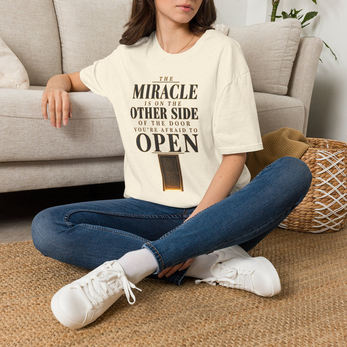 The Miracle Is on the Other Side Christian Faith T-shirt product view 2