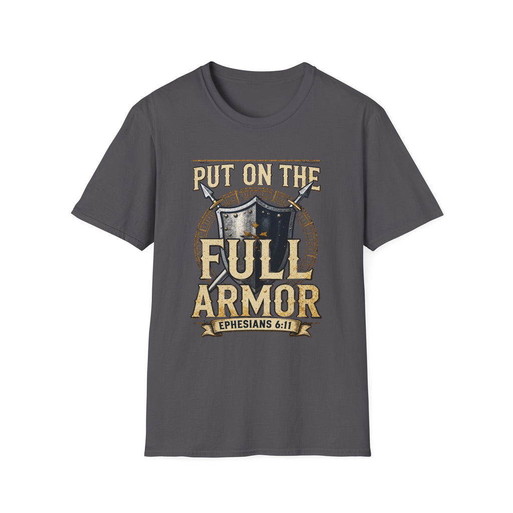 Put on the Full Armor Christian T-Shirt Printify mockup 12