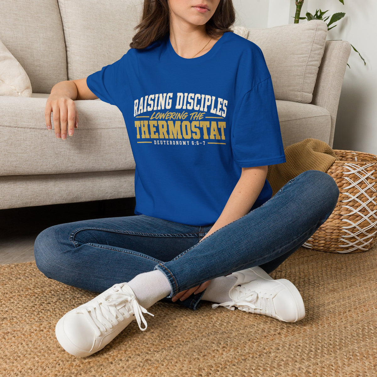 Raising Disciples, Lowering the Thermostat Gildan 64000 Christian T-Shirt – Printify product view 6