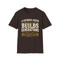 A Father’s Faith Builds Generations Gildan 64000 Christian T-Shirt – Printify product view 2