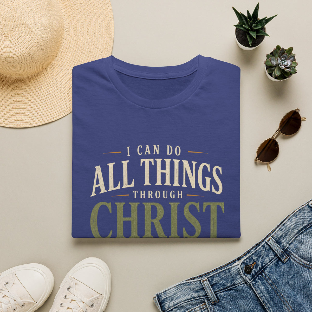 I Can Do All Things Through Christ (DARK SHIRTS) T-shirt view 7