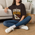 Kingdom Builder 1 Corinthians 3:10 dark chocolate Christian T-shirt lifestyle mockup