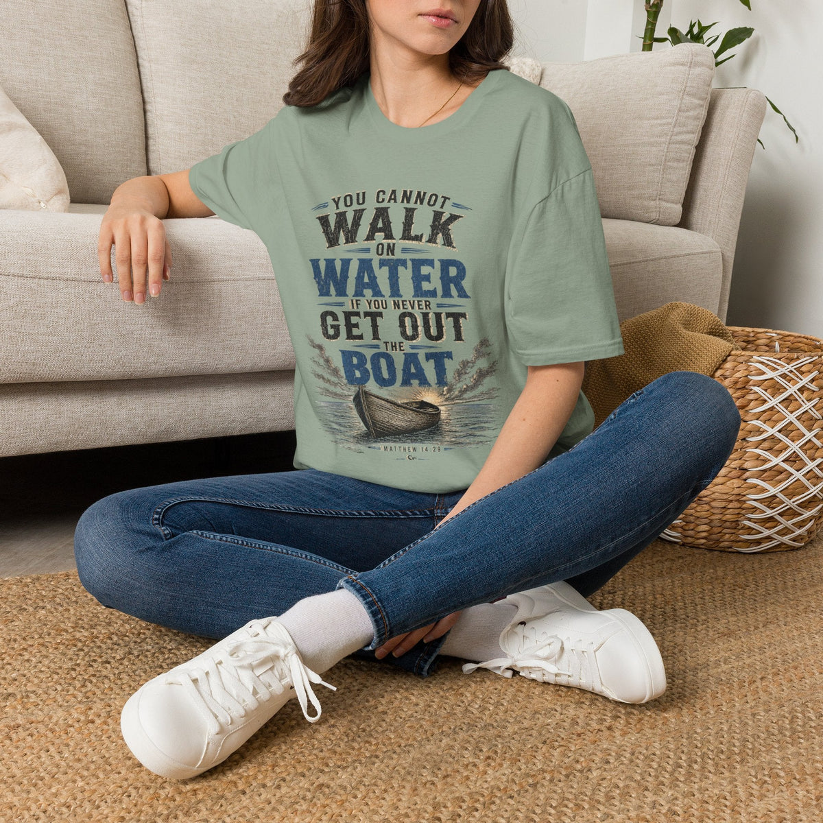 You Cannot Walk on Water If You Never Get Out the Boat T-Shirt Printify product image 19
