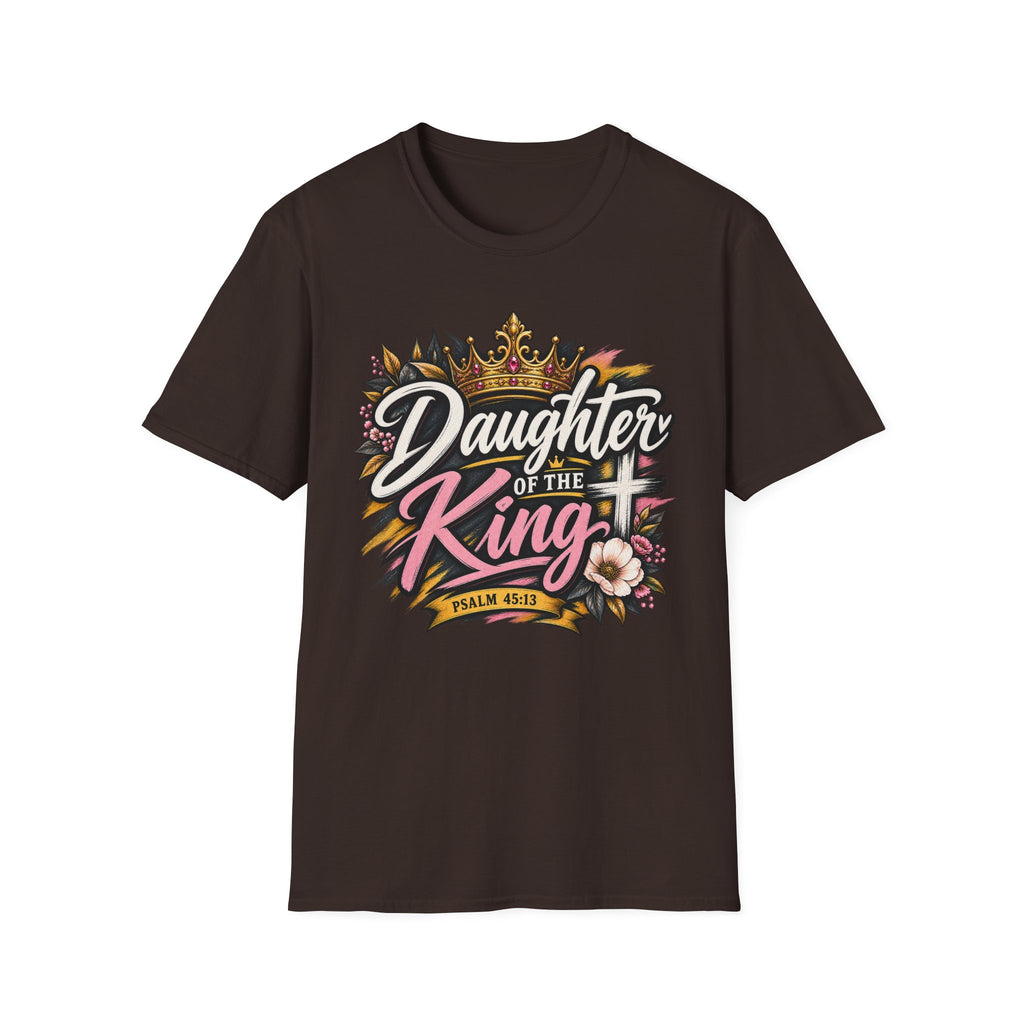 Daughter of the King T-Shirt — Faith Crown Graphic Christian Tee Printify customer-view image 11