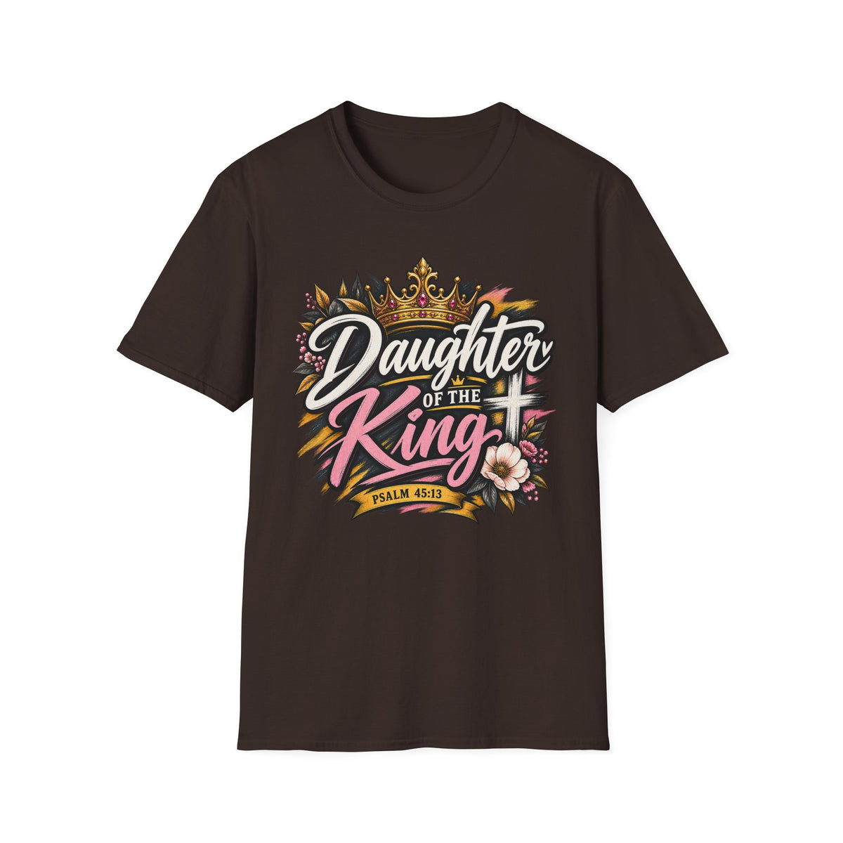 Daughter of the King T-Shirt — Faith Crown Graphic Christian Tee Printify customer-view image 11