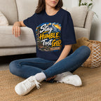 Stay Humble Trust God T-Shirt — Faith-Based Mountain Graphic Tee Printify customer-view image 8