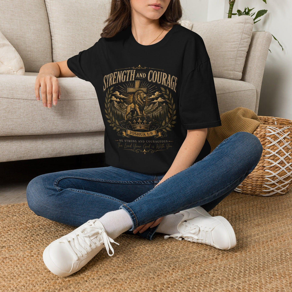 Strength and Courage T-shirt view 9